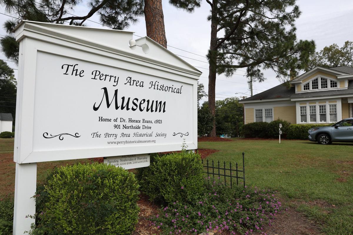 The Perry Area Historical Museum sits off of Northside Drive on Wednesday, Sept. 11, 2024, in Perry, Georgia. The museum includes local memorabilia and records, gives local tours and researches genealogy for local families.