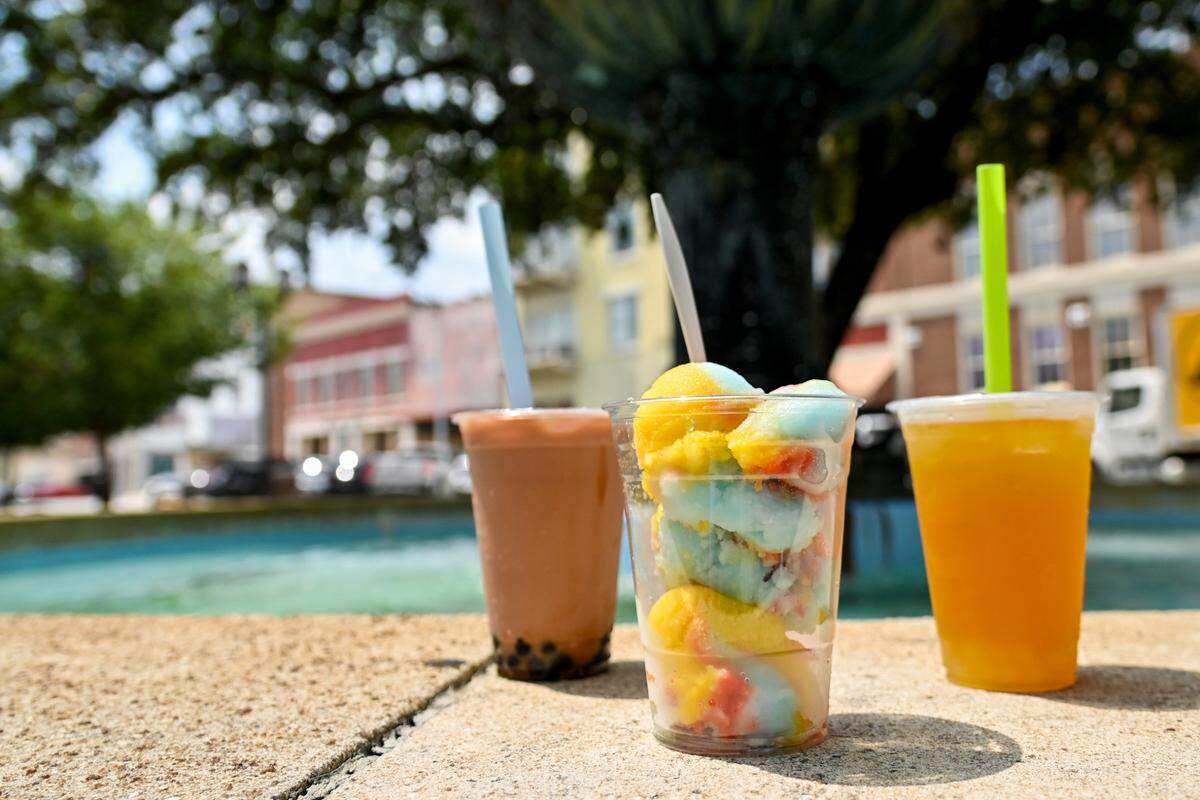 Grab a treat from Macon Water Ice or Hello Boba Cafe to help stay coll during this hot summer.