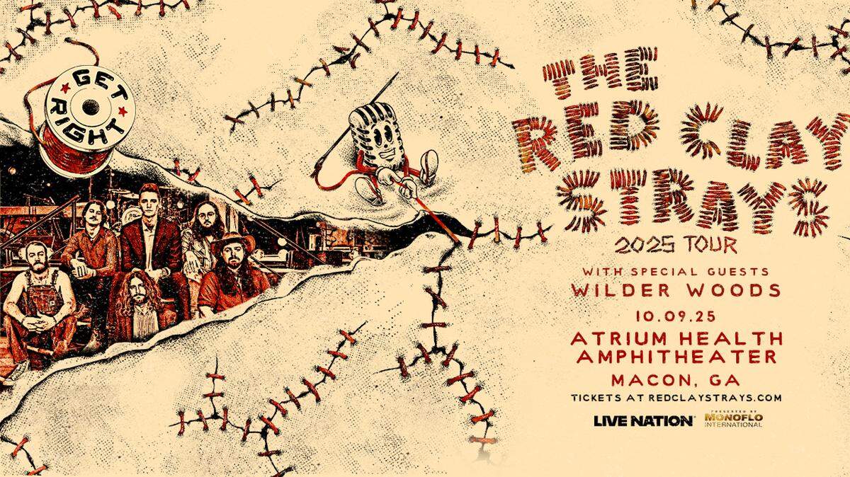 Don’t miss The Red Clay Strays in Macon at Atrium Health Amphitheater on Oct. 9. Tickets start at $50, with exclusive VIP packages available.