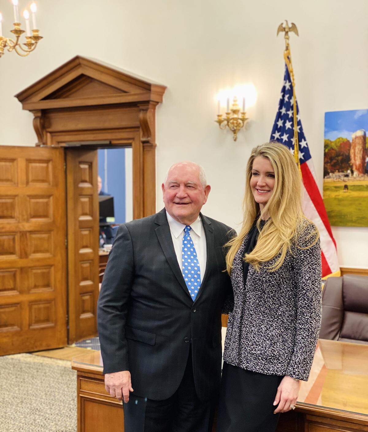 U.S. Sen. Kelly Loeffler meets with Agriculture Secretary Sonny Perdue.