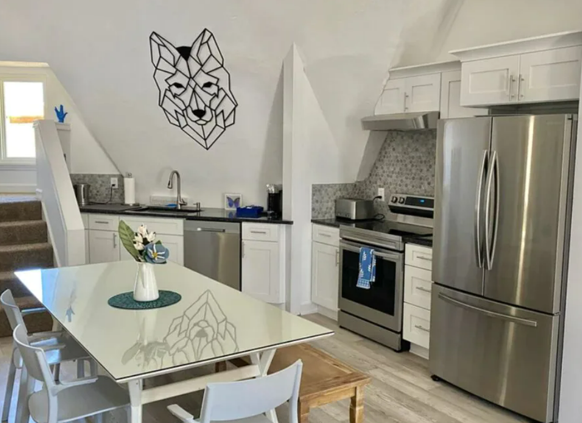 The Dome has a fully equipped, open kitchen.