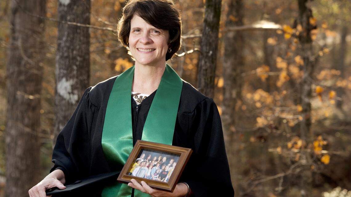 Sue Prestwood, 52, mother of 14 children will graduate with a math degree from Georgia College and State University.