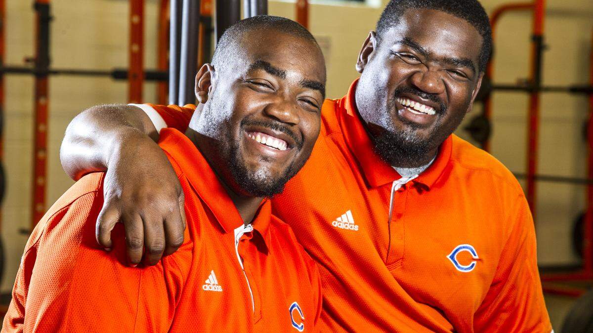 WOODY MARSHALL/THE TELEGRAPH 
 Macon, Georgia, 09/02/2015: 
 Rod and Robert "Bo" Cummings are brothers and football coaches at Central High School.