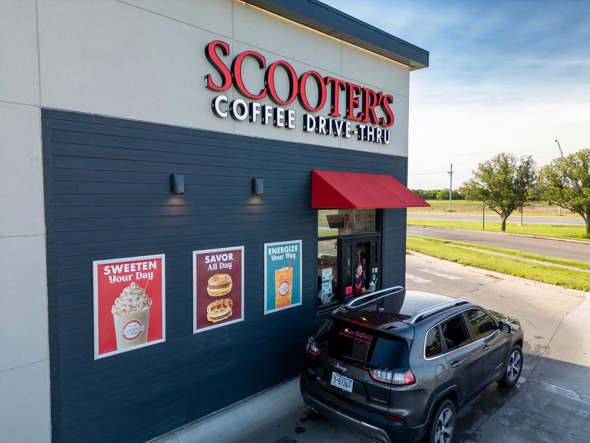 A Scooter’s Coffee with a style similar to this one elsewhere is under construction at 1881 Watson Blvd. in Warner Robins.