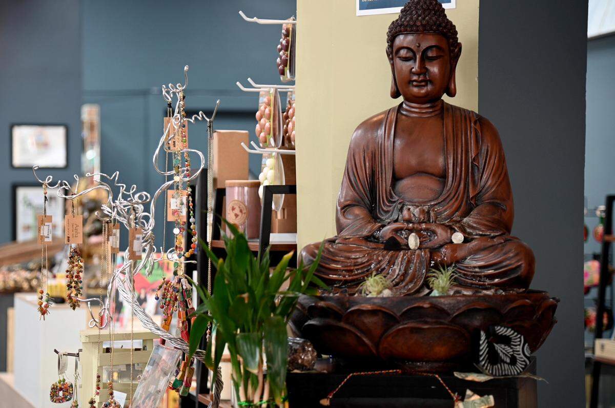 Items for sale at the new retail space for The Bohemian Den located at 502 Cherry St. in downtown Macon.