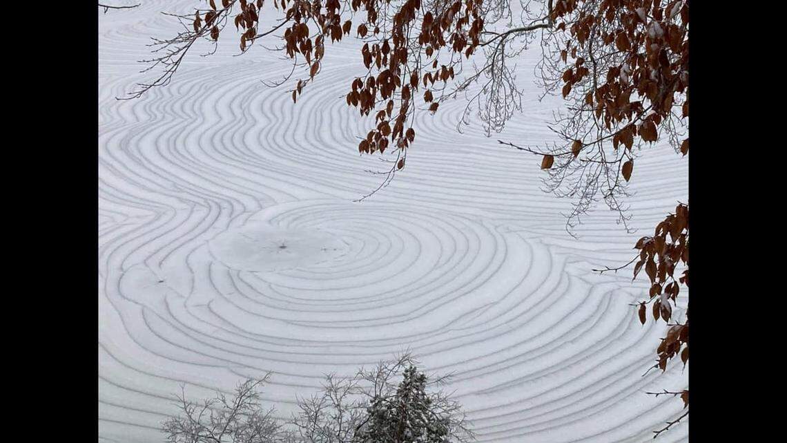 Mysterious circles found frozen into the top of Alabama creek are being likened to crop circles. What created them? Meteorologists have complicated theories.