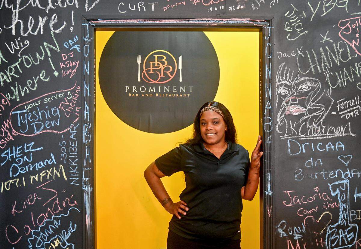 Owner Mondrika Tomlin of Prominent Bar and Restaurant in Byron.