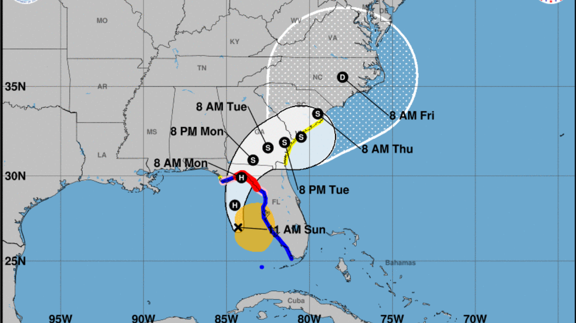 Middle Georgia residents can expect lots of rain as Tropical Storm Debby nears landfall