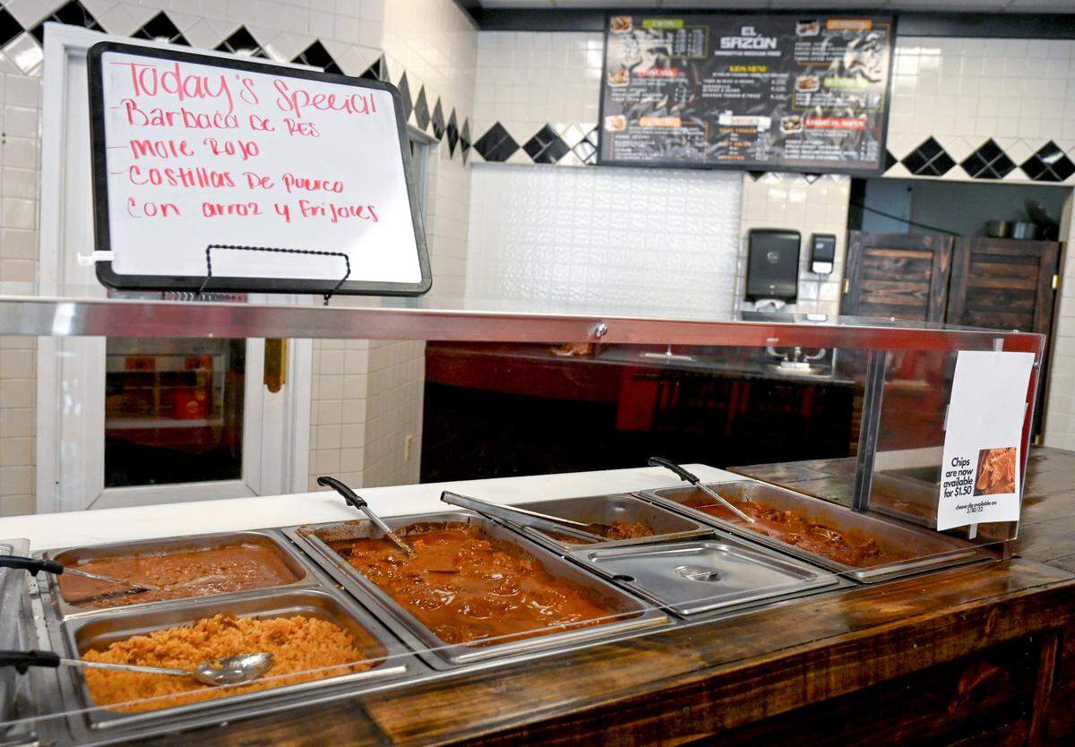 Lunch buffet offering at El Sazon Homestyle Mexican Food in Macon. The lunch buffet is Monday through Friday.