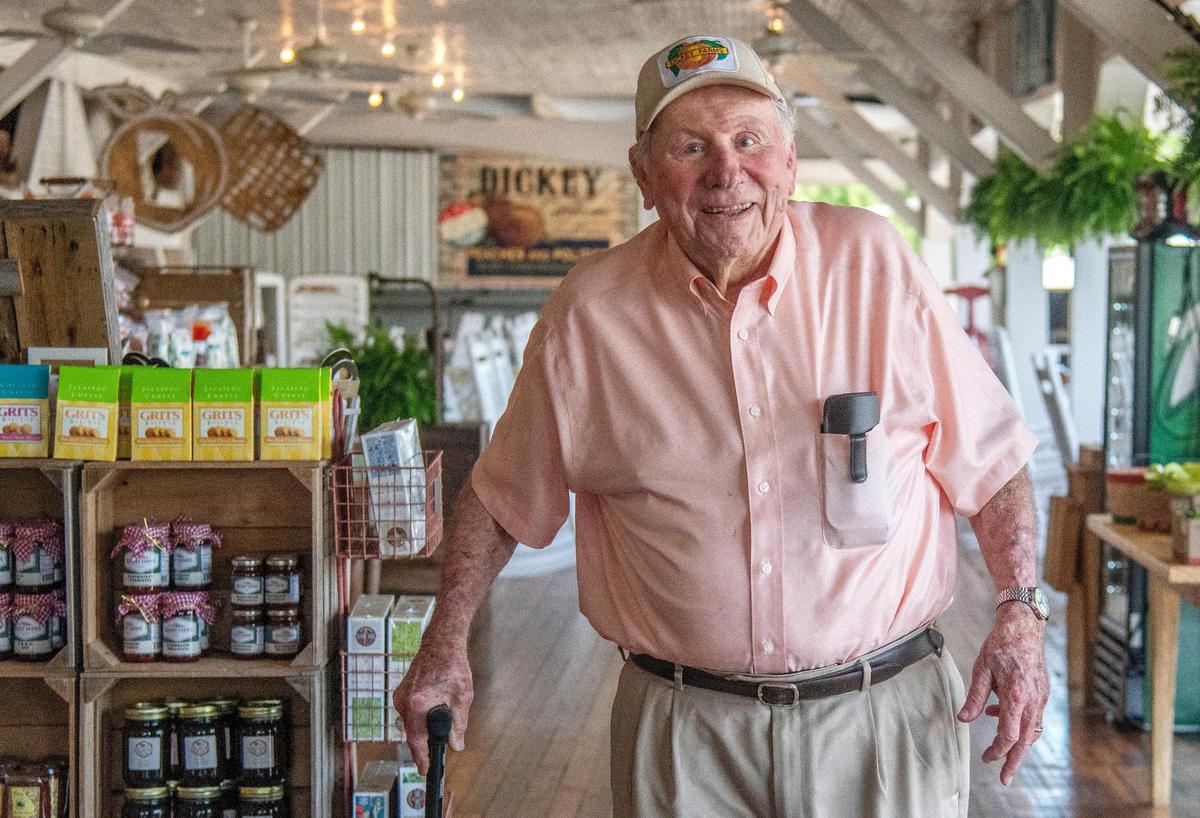 Robert “Bob” Dickey, 91, at Dickey Farms packing house in Musella.