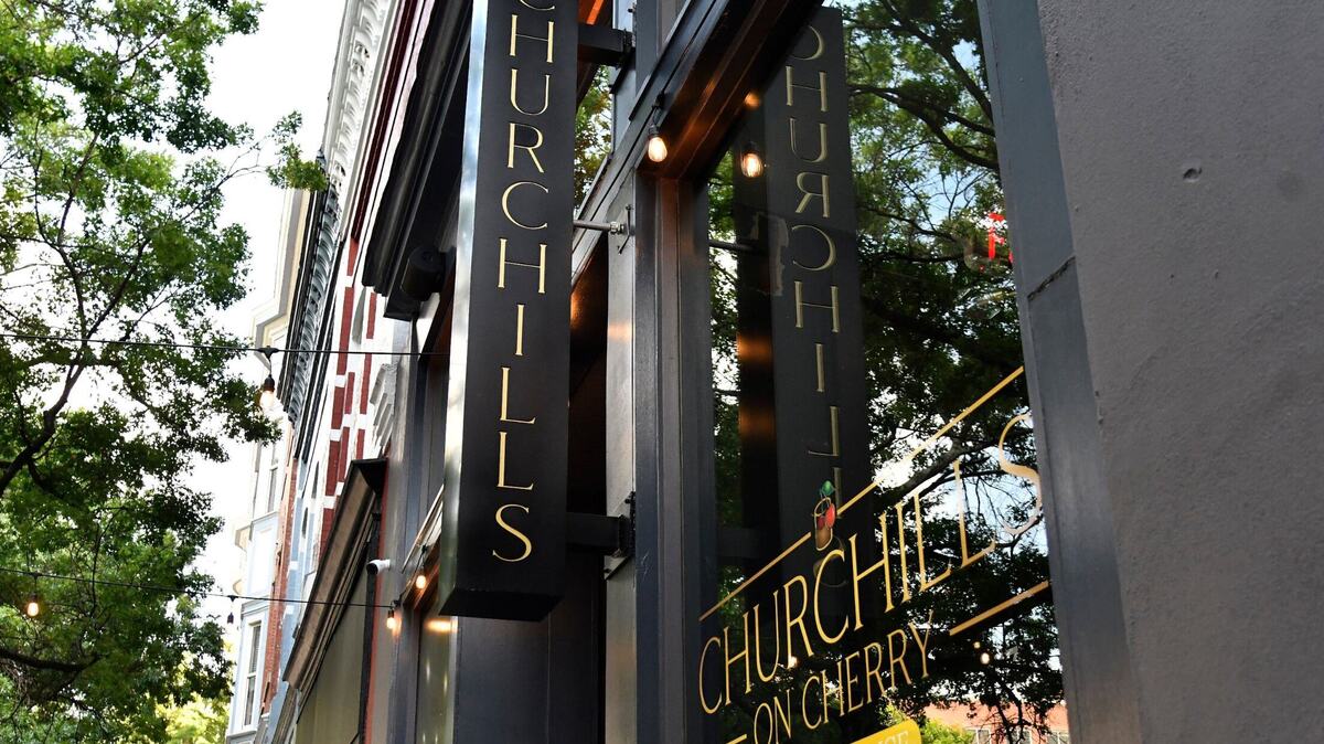 Churchills on Cherry cigar lounge sits off of Cherry Street on Monday, June 3, 2024, in downtown Macon, Georgia.