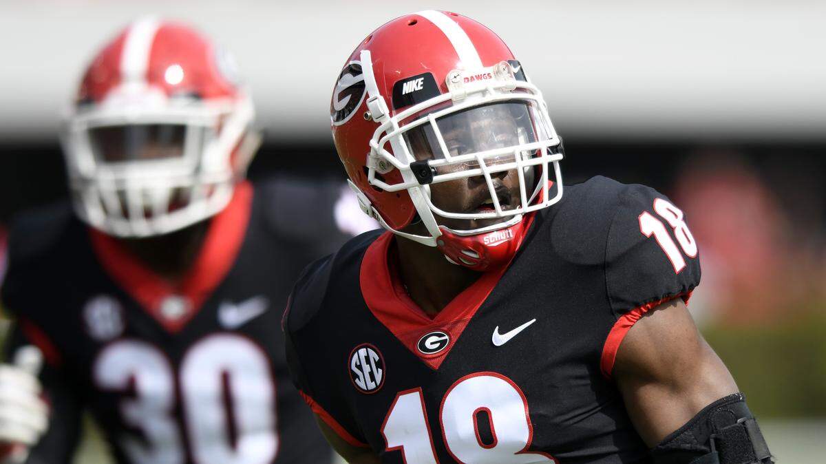 Defensive back Deandre Walker recorded a pick-six at Georgia’s G-Day game.