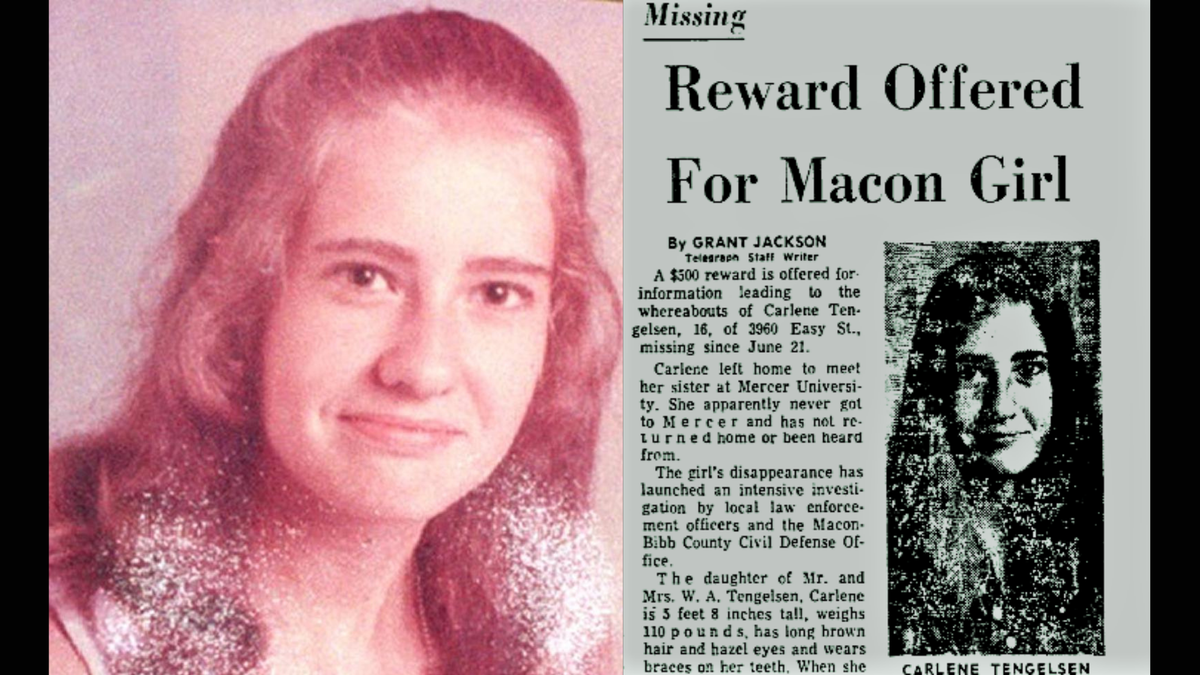 Carlene Tenglesen vanished after going to a Macon, Georgia mall in 1972. Her case remains unsolved.