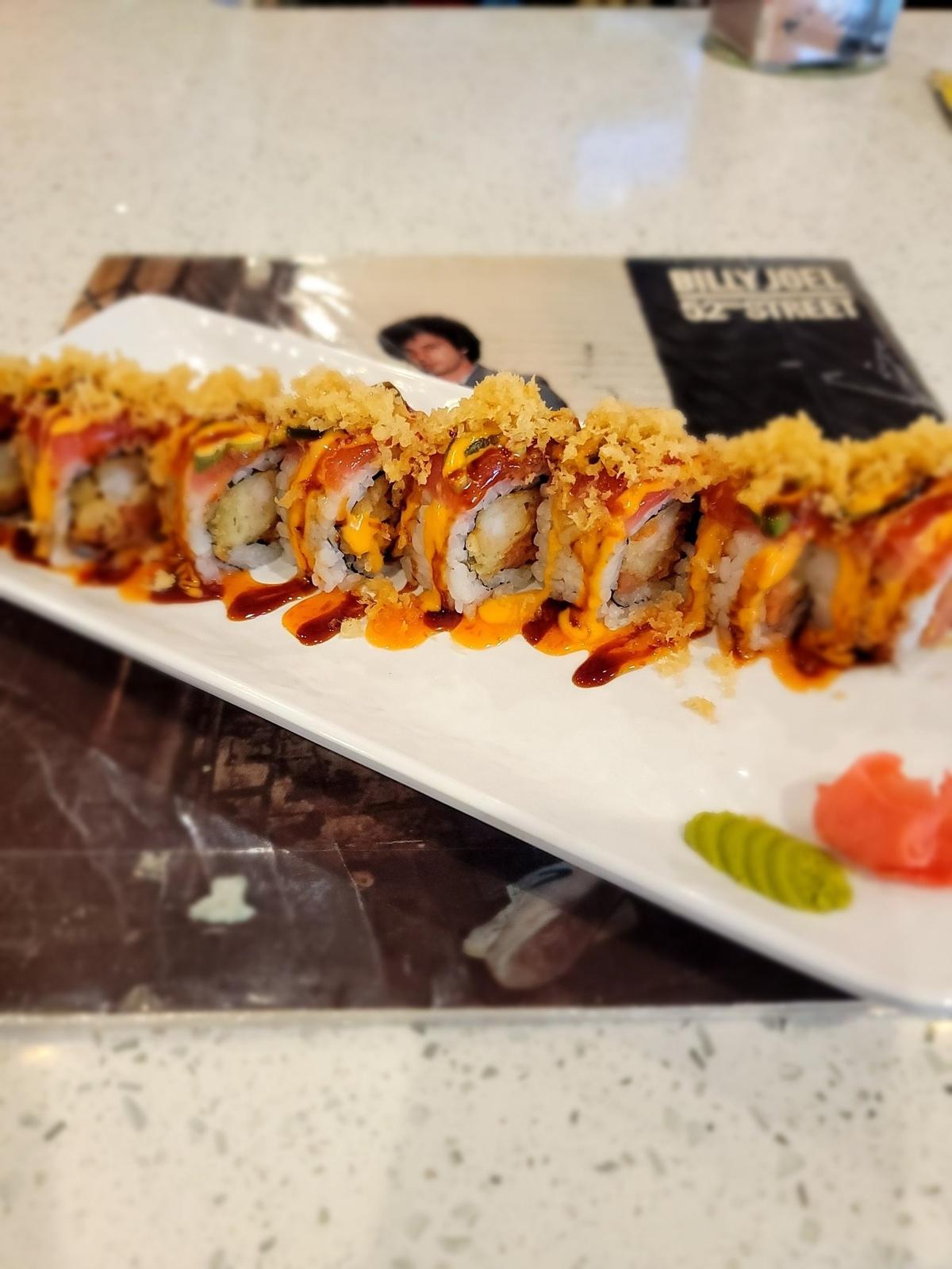 The Crowd Surfer Roll at Rock N Roll Sushi.
