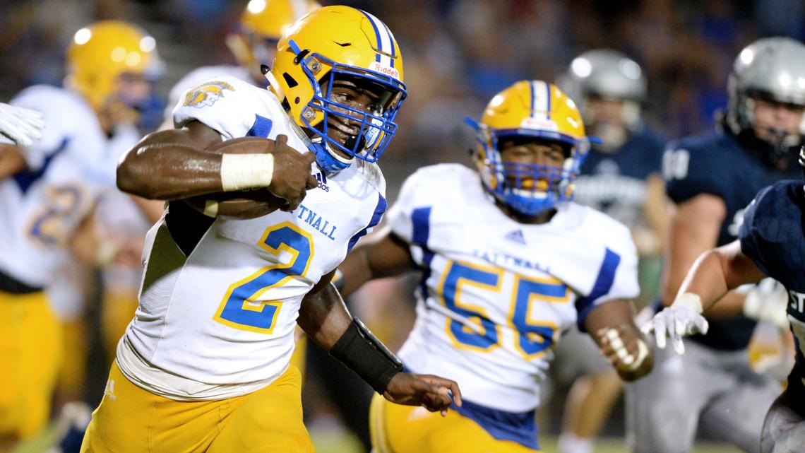 Tattnall running back Jamal Marshall (2) is up for the player of the year award.