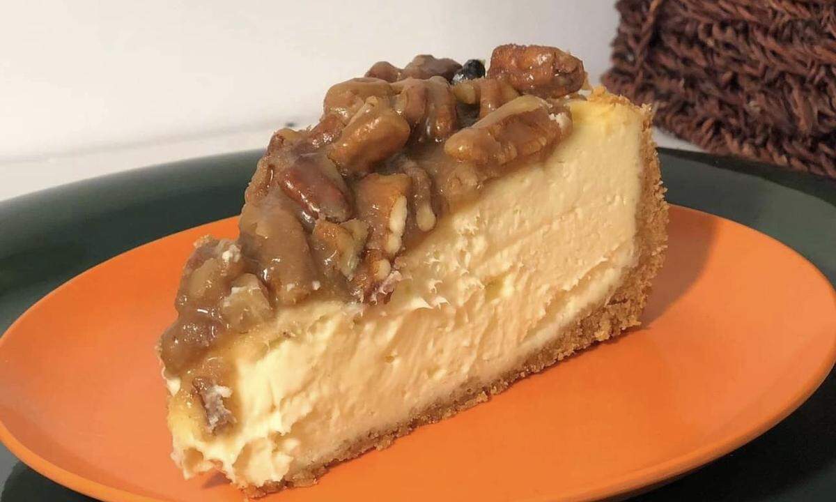 The Pecan Pie Cheesecake at Layers has all the best fall flavors in one bite.