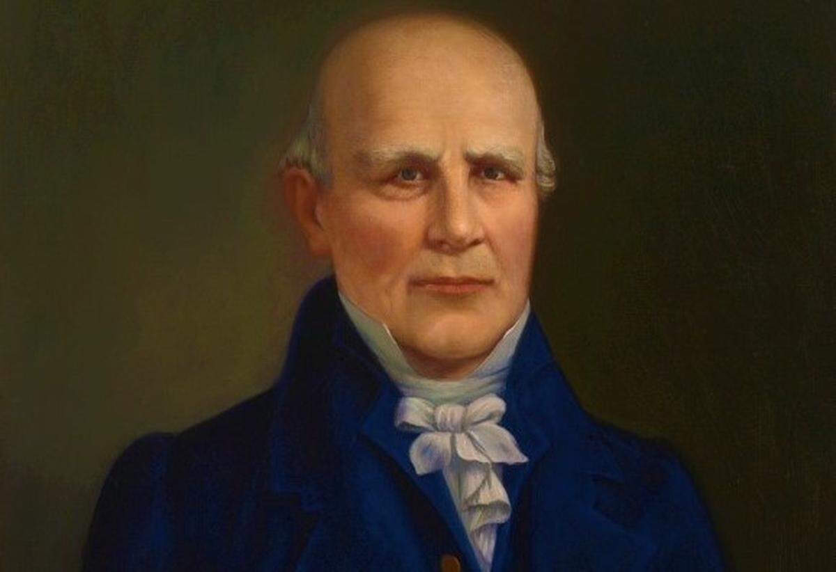 A portrait of American statesman Nathaniel Macon, the namesake of Macon, Georgia, and several other cities and counties across the South. He died in 1837 at age 78.