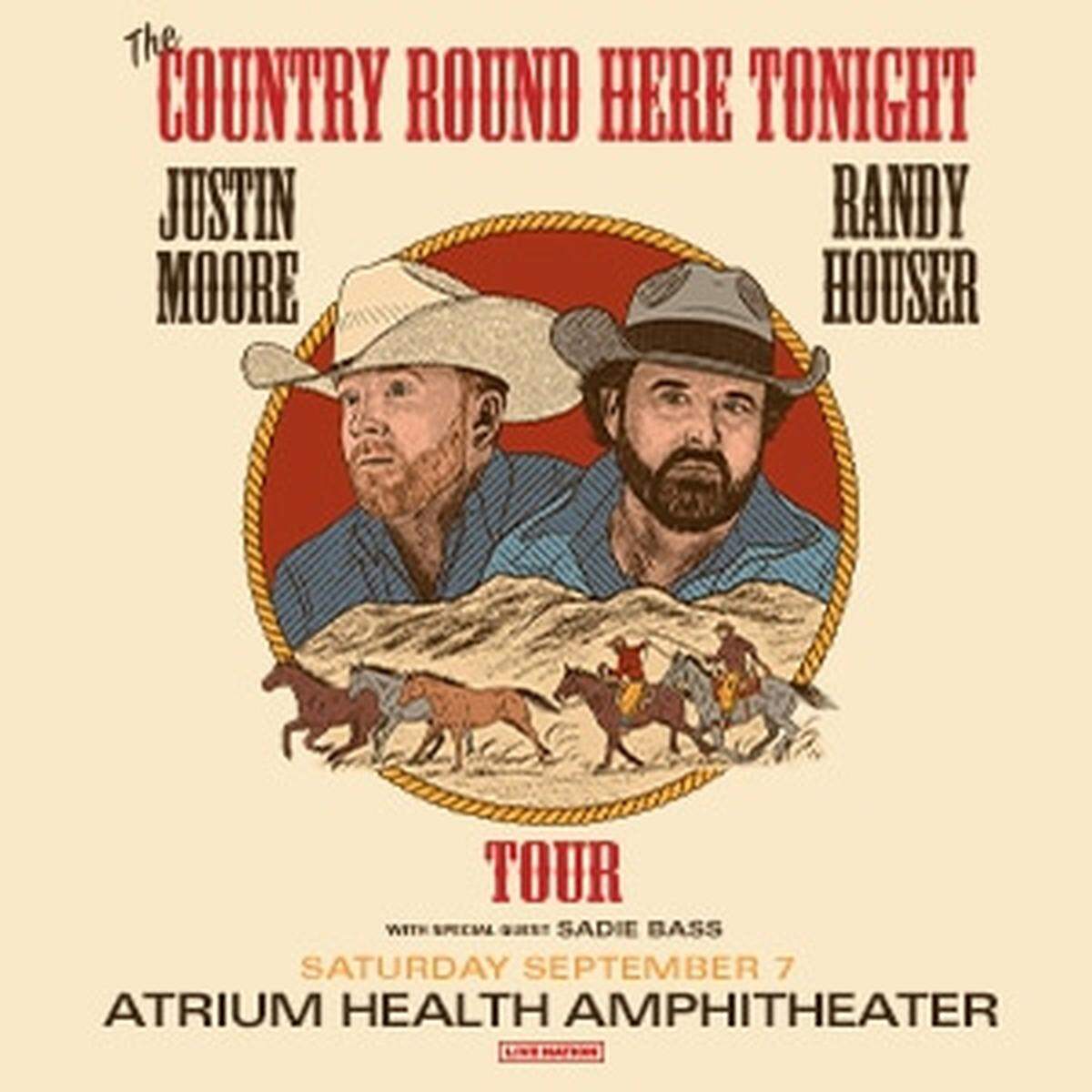 Justin Moore and Randy Houser are coming to Macon.