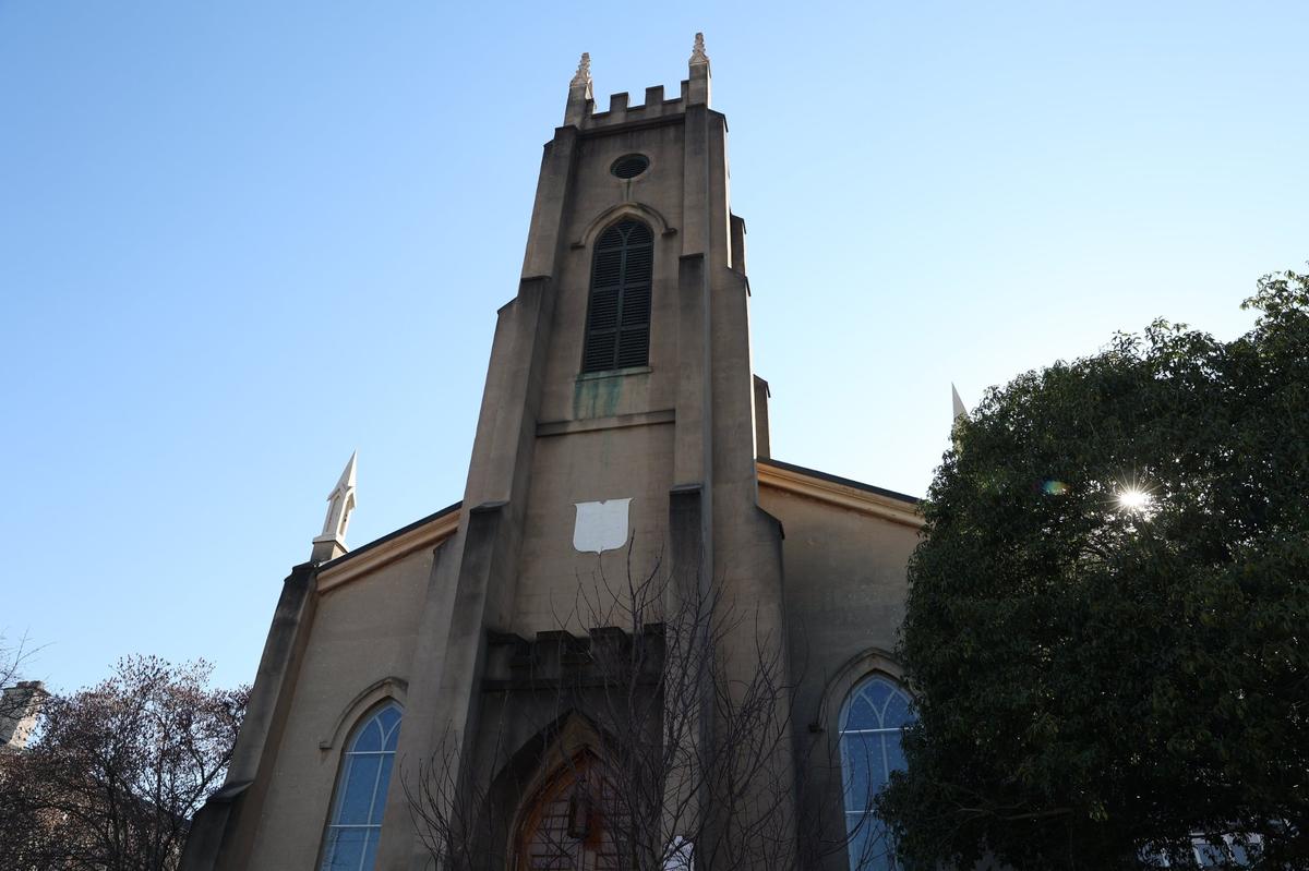 Christ Church Episcopal sits off of Walnut Street on Tuesday, Feb. 25, 2025, in Macon, Georgia. Christ Church marked the 200th anniversary of its founding with a celebratory service on Thursday that included top church leadership from the Episcopal Archdiocese of Atlanta, church members as well as faith and local leaders from Macon.