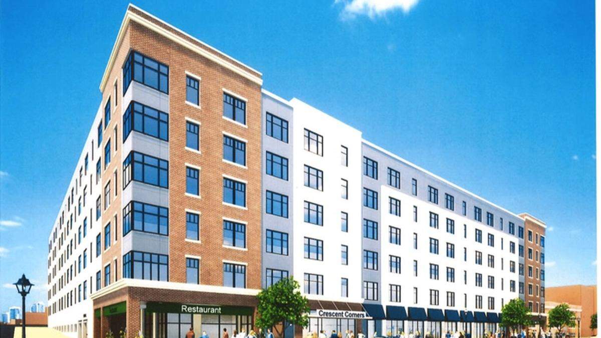 Crescent Corners would feature about 230 apartments, a commercial gym and coffee shop.