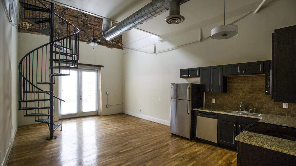 One of the newly renovated apartments at the Broadway Lofts.
