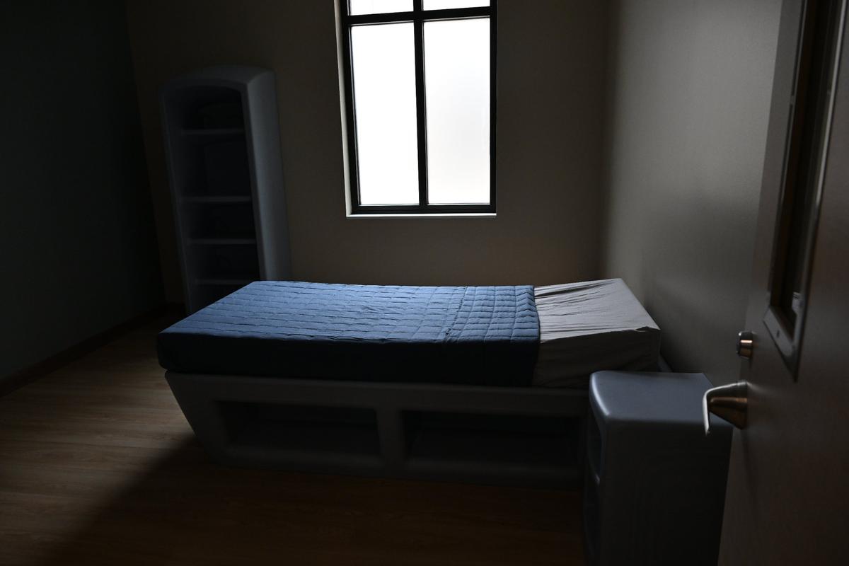 One of the center’s personal bedrooms sits in the River Edge Crisis Services and Diagnostic Center on Thursday, June 5, 2025, in Macon, Georgia. The center holds 12 personal rooms and 4 additional rooms in the medical wing of the inpatient center.