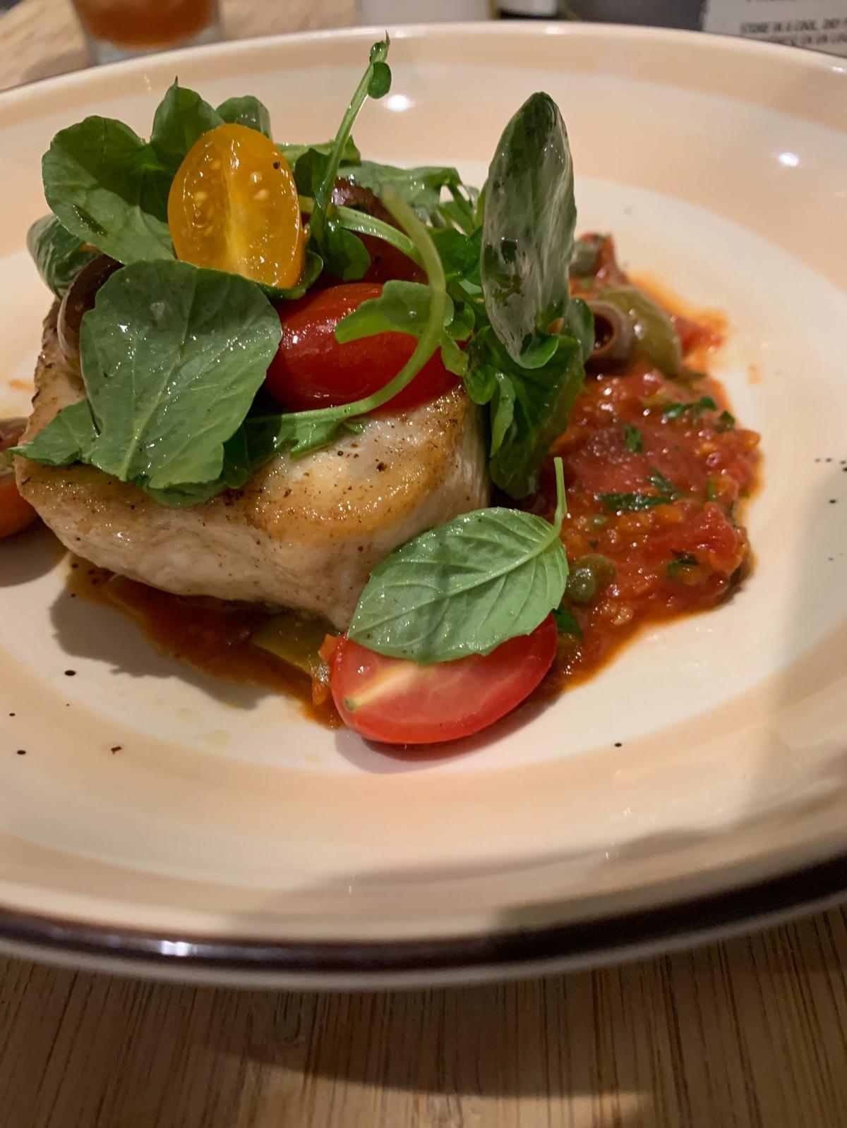 Fresco Italiano in Tifton served up this special of the day: Sword fish, puttanesca, smoked red roasted potatoes, grape tomatoes and local baby spring mix. The restaurant’s owners are opening a Fresco Italiano in Warner Robins.