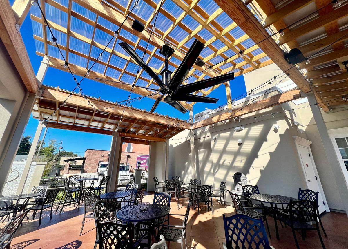 Outdoor patio at ‘Orleans on Carroll Street at 807 Carroll St. in downtown Perry.