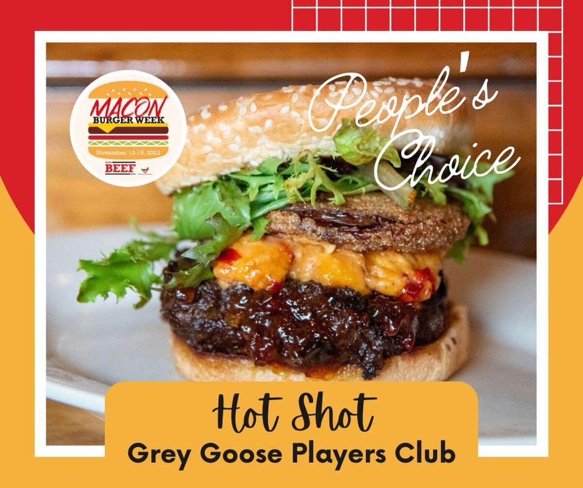 Macon Burger Week 2023 winner is... Grey Goose Players Club with their Hot Shot burger.