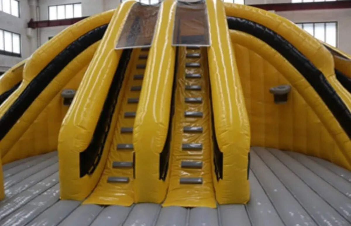 A more than 40,000-square-foot, three-story Xtreme Air Mega Park is going up at 705 Osigian Blvd. on 5.81 acres next to a Warner Robins fire station. The trampoline park is expected to have attractions like this.