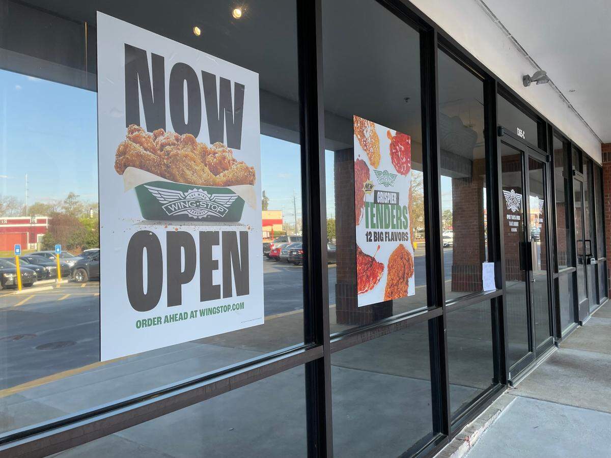 A new Wingstop opens at 1365 Sam Nunn Blvd., Unit C, in the Kroger shopping center in Perry.
