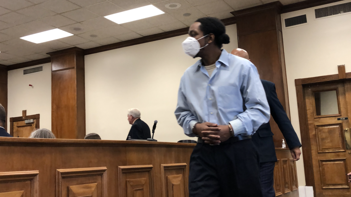 Bryan Christopher Smalls, 30, entering Bibb County Superior Court on Thursday where he was convicted of aggravated child molestation and statutory rape.