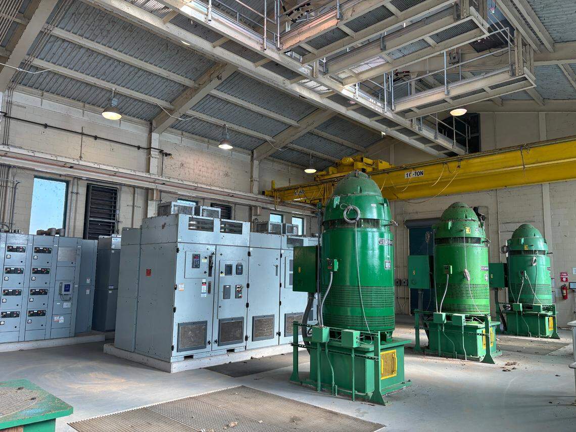 At the first step of the process, these three pumps pump raw water from the Ocmulgee River to the on-site reservoir at the Amerson Plant.