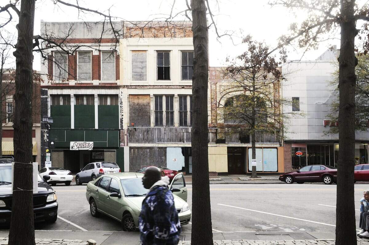 Grant Blankenship/The Telegraph The block of Cherry Street in Macon just north of Third Street Wednesday afternoon.