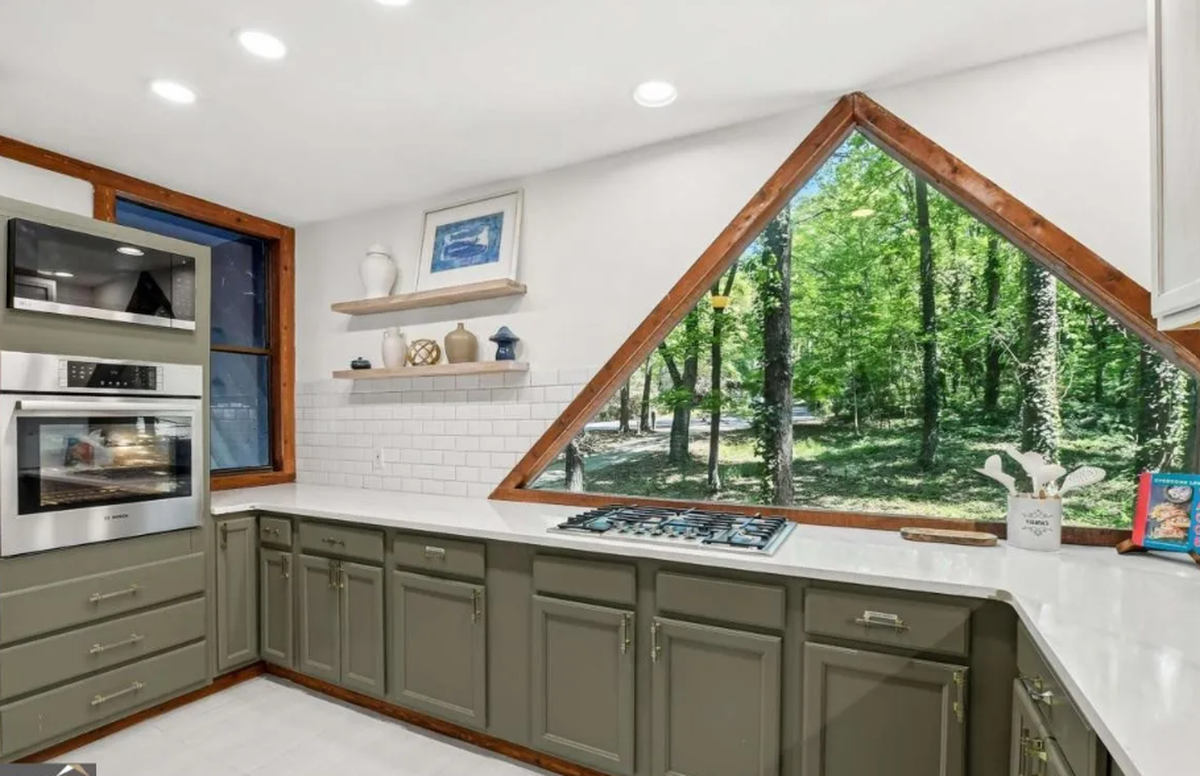Geometric glass windows