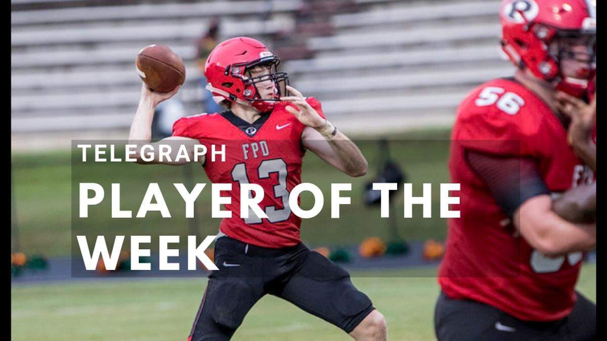 FPD quarterback, Coleman Cauley, was named the Telegraph Player of the Week for his play in week 9