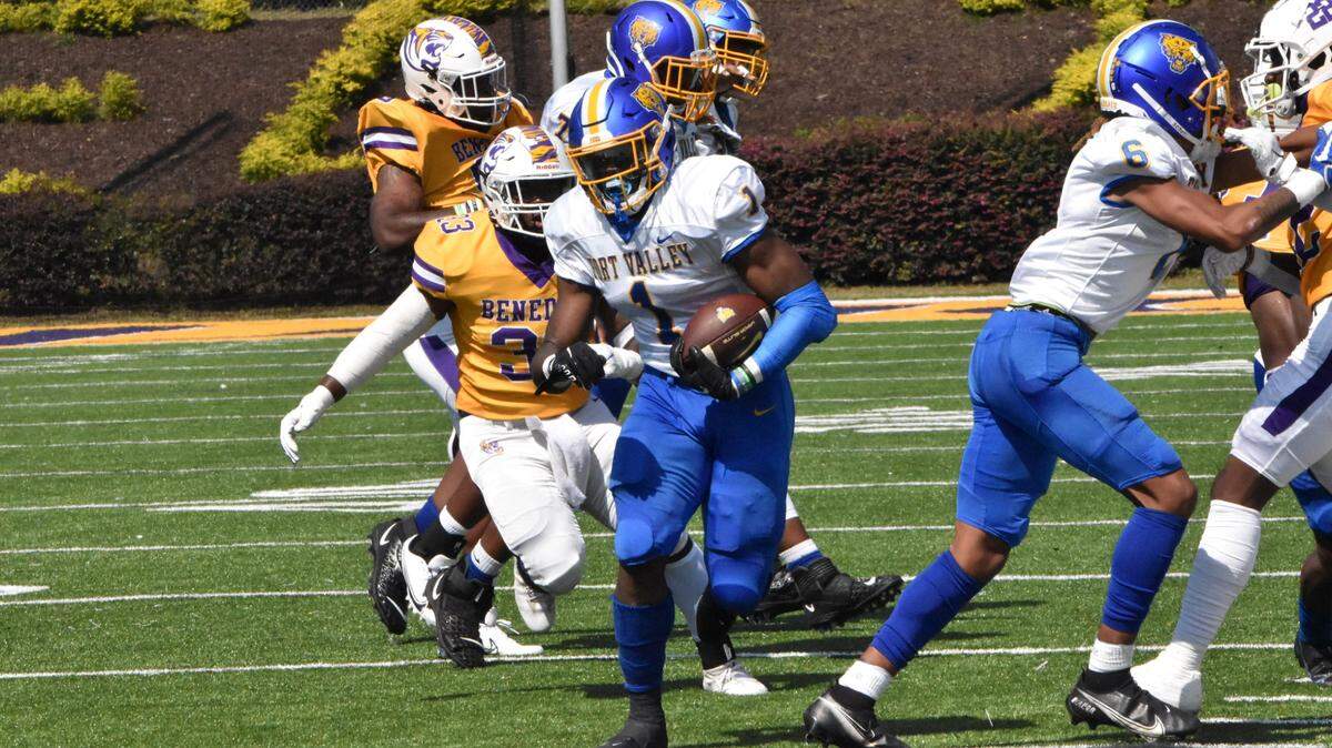 Fort Valley State University’s Emmanuel Wilson scored two touchdowns en route to the Wildcat’s 24-14 win over Benedict College.