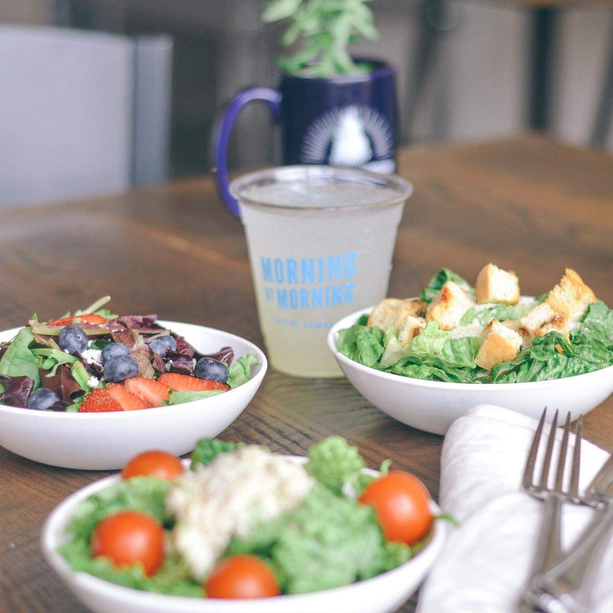 Delicious salads and iced tea awaits at Morning by Morning in Perry.