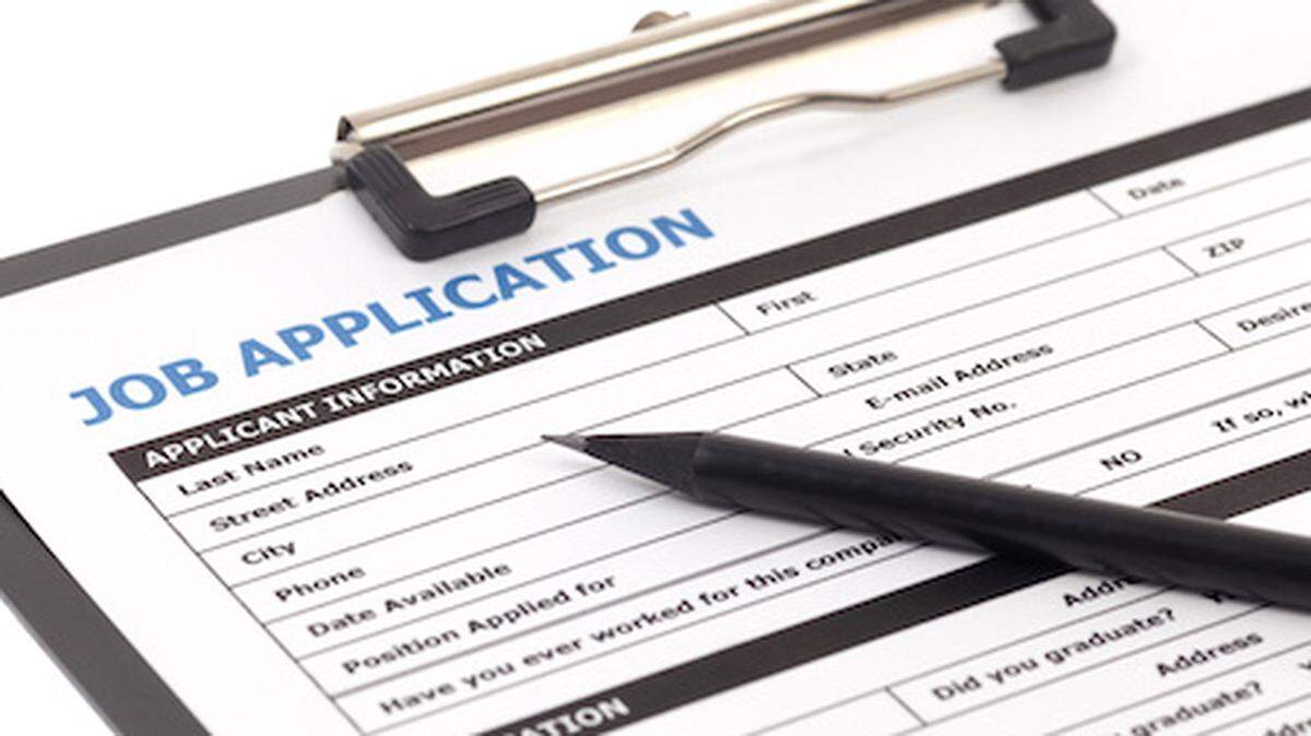 A photo of a Job application.