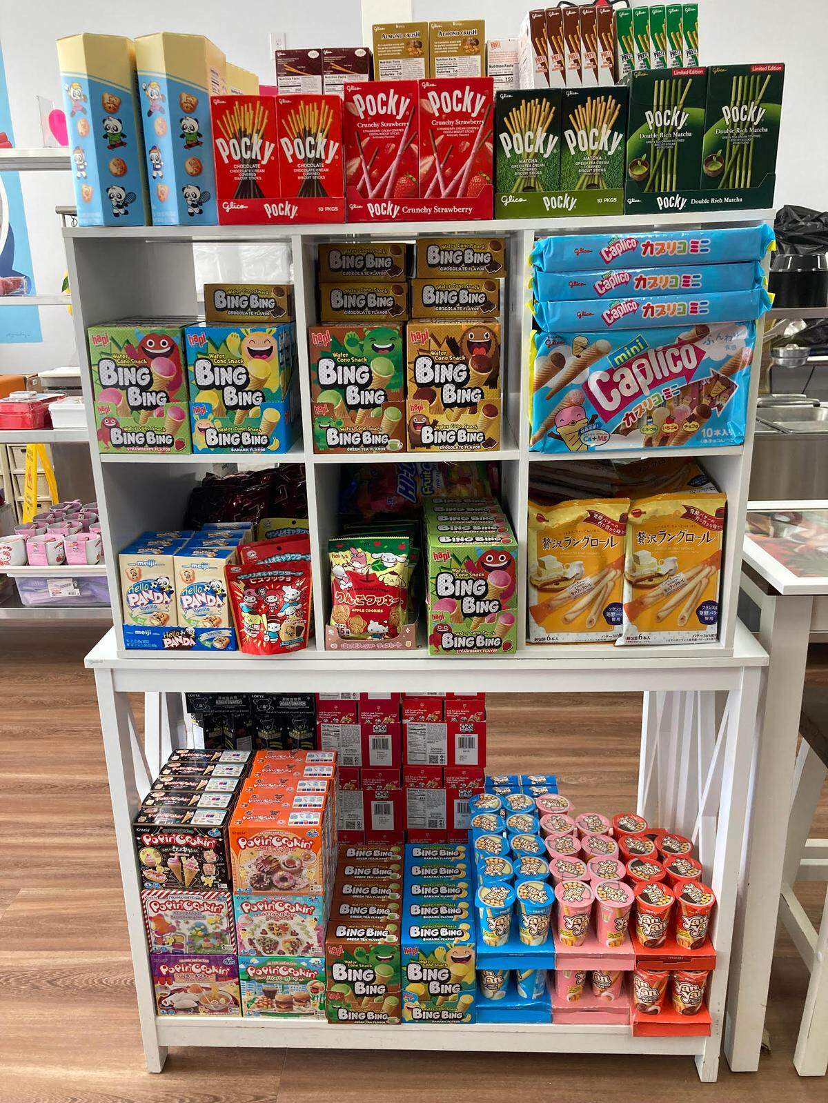 Elena’s Noodle Bar in Warner Robins offers a variety of Japanese candy in keeping with its anime theme.
