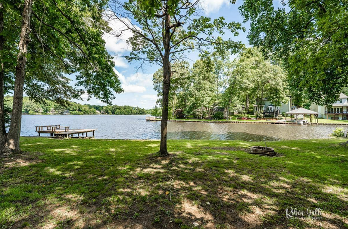 This lakefront home is a great place to relax with family or entertain with friends.