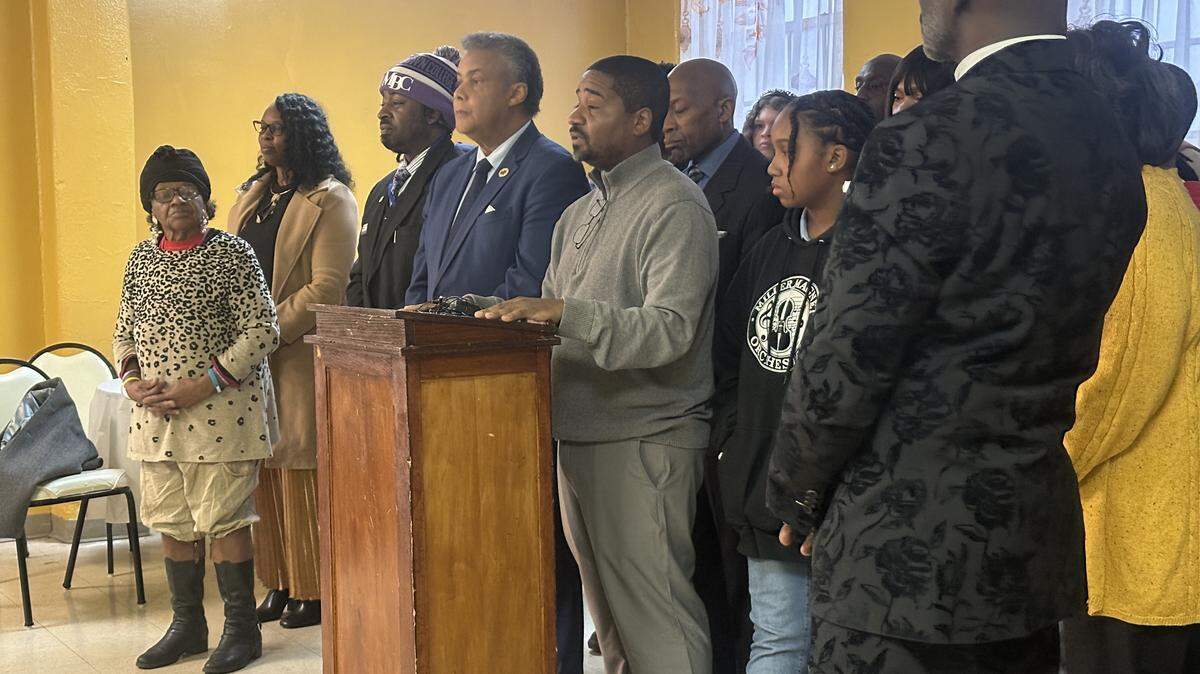 Community advocate Edward Foster announces his bid for District 5 commissioner on Friday, Jan. 30, in Macon, Georgia. He will face mental health advocate Andrea Cooke in a March election.