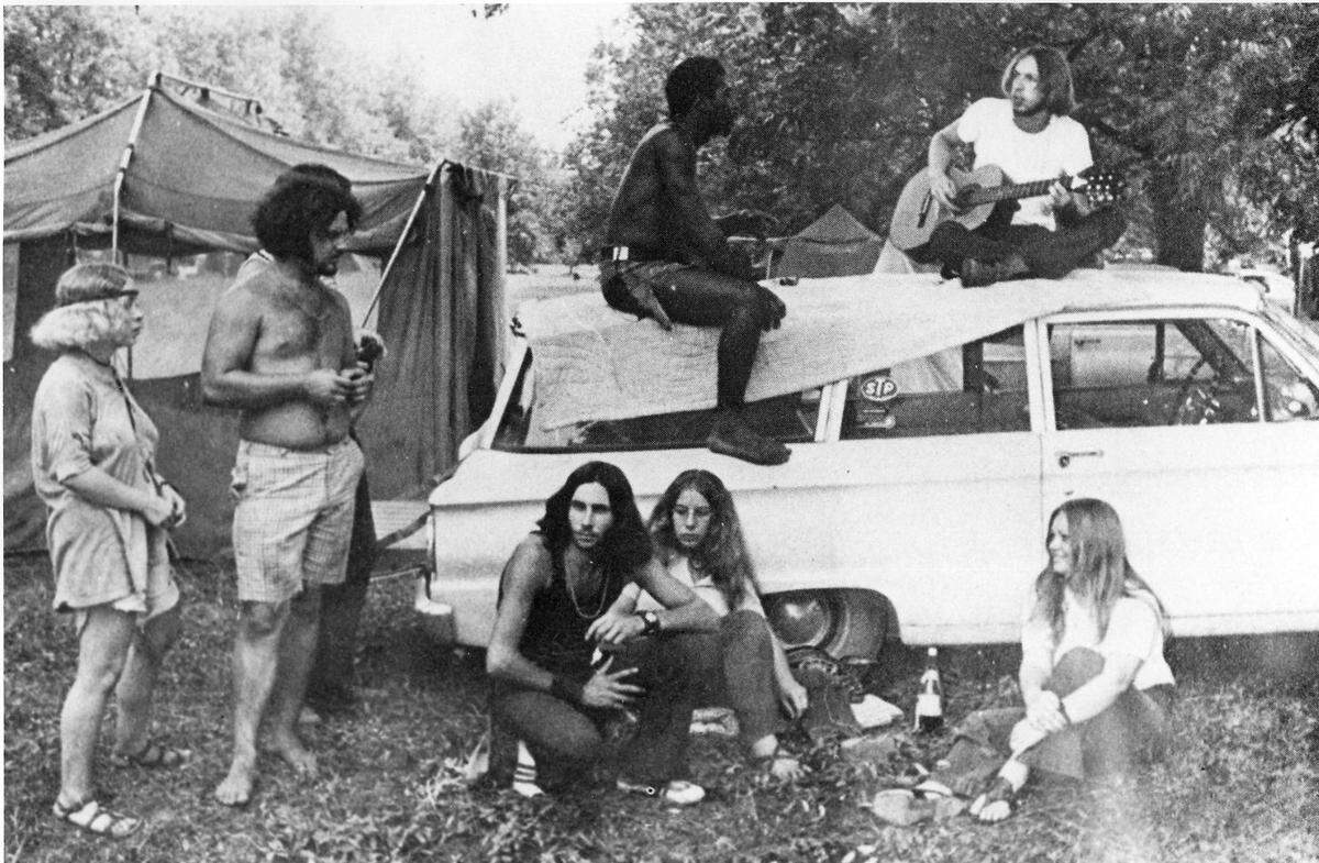 MACON TELEGRAPH FILE PHOTO Byron, Ga. July, 1970 Concert goers at Second Annual Atlanta International Pops Festival held in Byron, Ga. July 3-5, 1970 at the Middle Georgia Raceway.