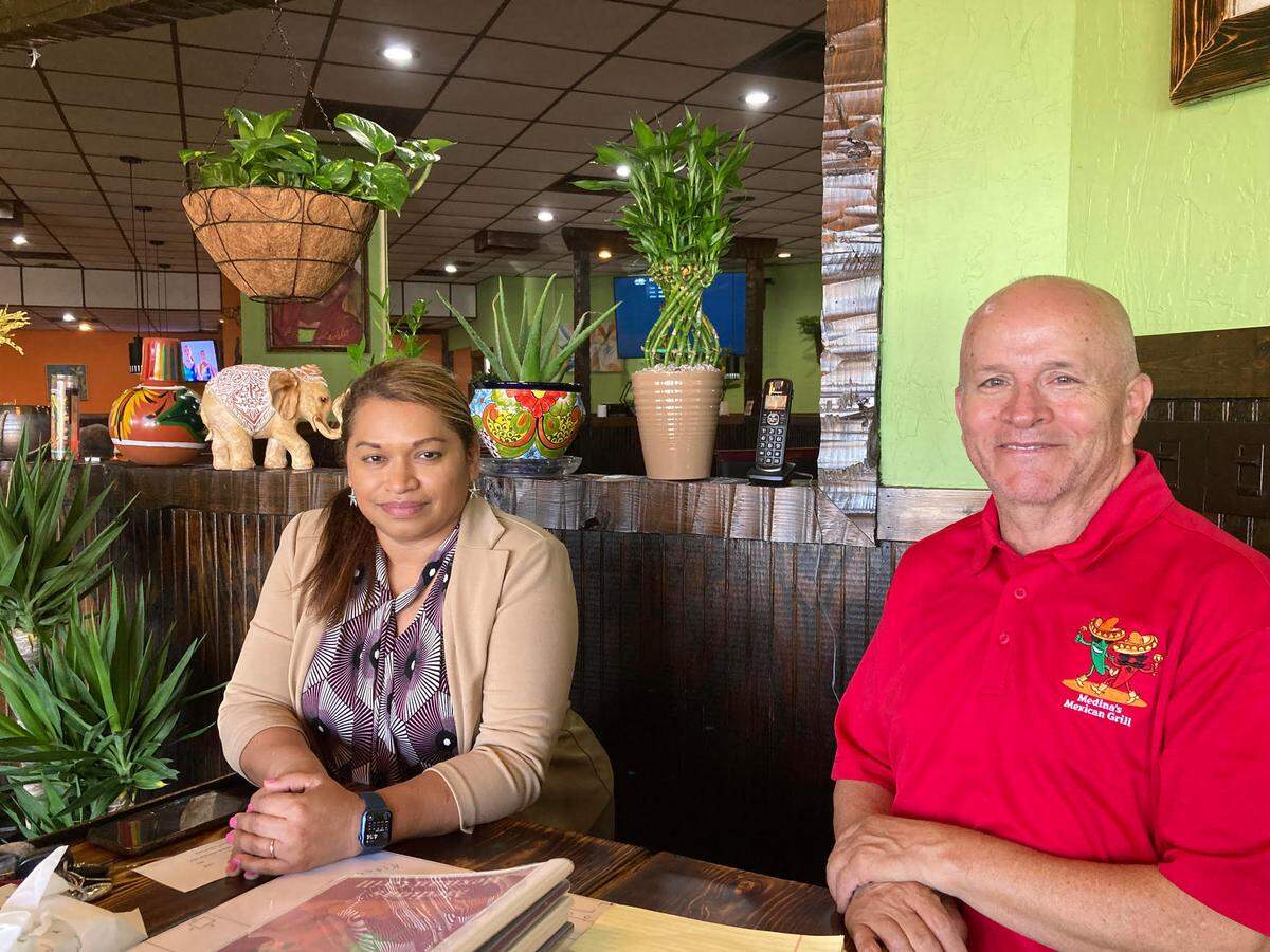 Two of the owners of the new Medina’s Mexican Grill in Warner Robins, Yenny Aranda and Jesus Hernandez.