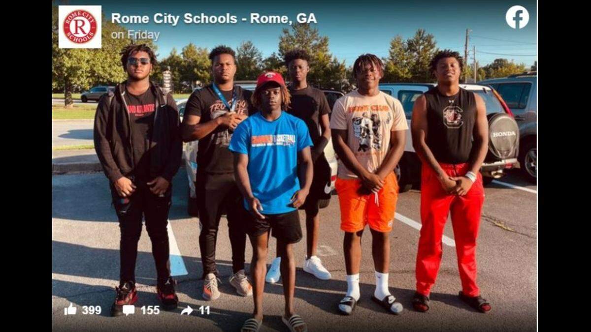 Rome City Schools commended the players for their actions to help the woman.