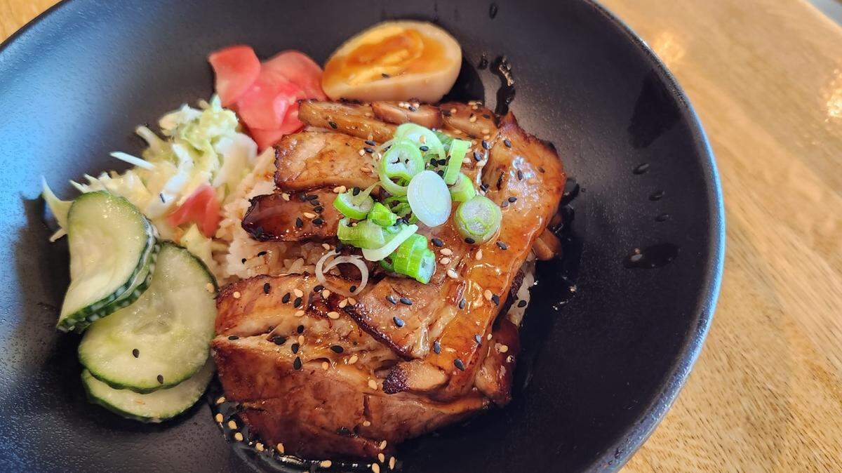 Tenmii Pork Chashu Bowl at Tenmii Japanese Eatery at 1625 Bass Road, Suite 330, in the North Macon Plaza. A second location of the popular restaurant is coming to Warner Robins. According to the menu, the pork for the Tenmii Pork Chashu Bowl is slow braised for 36 hours in shoyu, Japanese-style soy sauce.