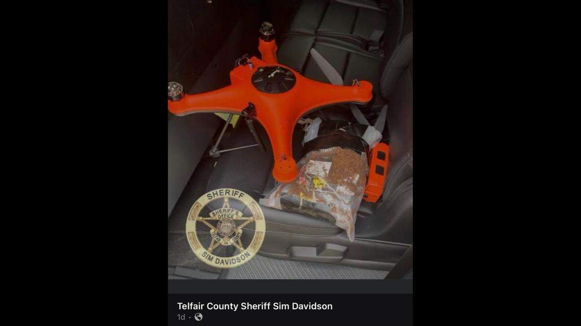 A South Carolina man tried dropping weed, fentanyl, tobacco and cell phones into Telfair State Prison in Georgia, according to police. He was arrested.