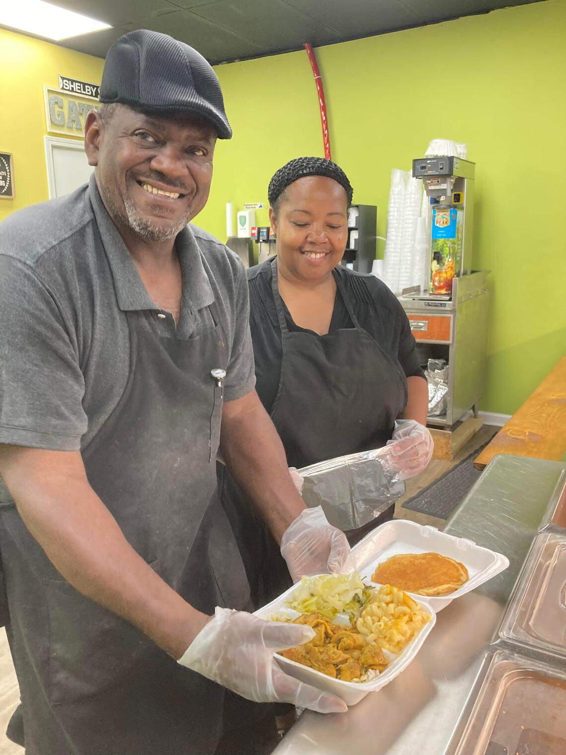 Stephon and Michele Roberts own and operate Hunni BJ’s Foobar & Grill, a new cafeteria-style Southern and Cajun food restaurant at 504 Russell Parkway in Warner Robins.