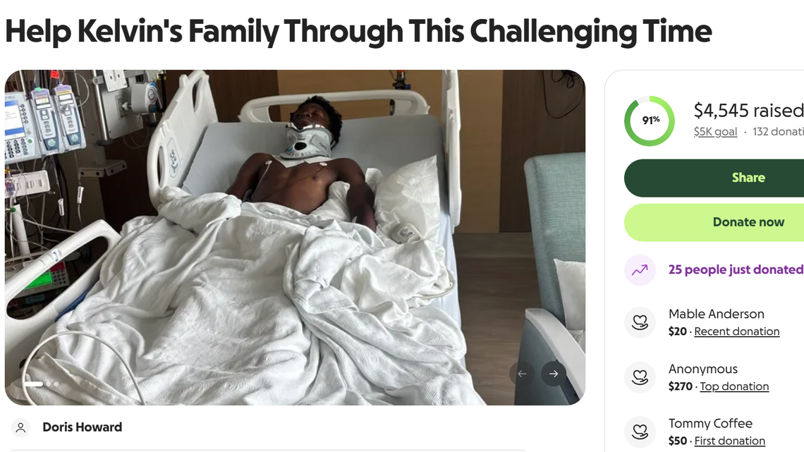 ‘Very strong.’ Macon student, football player recovering from serious spinal injury