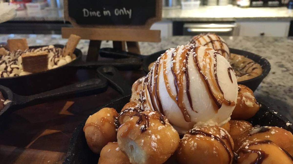 A Donut Hole Dessert Skillet at Decadent Dessert Bar in Warner Robins. The popular spot will be moving across the street to a larger space with a drive-thru and joining new restaurants and businesses open or coming to the new plaza.